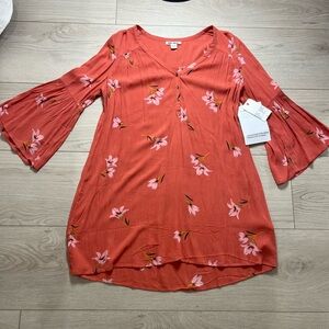 Billabong 2019 Dress/tunic Sunset Fields Color Ember Women’s M New Tags Boho